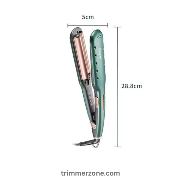 Kemei KM-2053 Professional Hair Curler and Straightener - Image 3