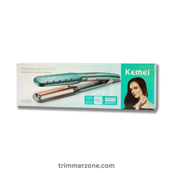 Kemei KM-2053 Professional Hair Curler and Straightener - Image 2